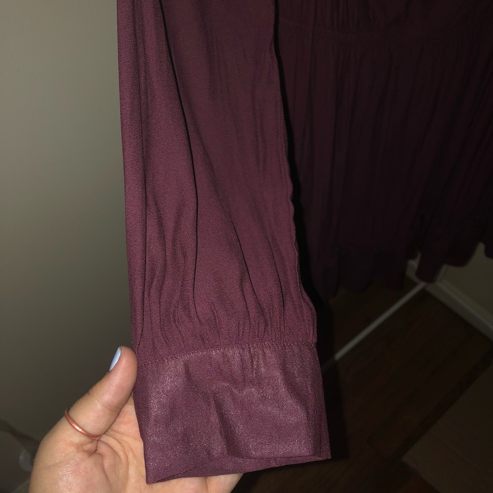 Red-Violet Ruffled Dress - Picture 3 of 4